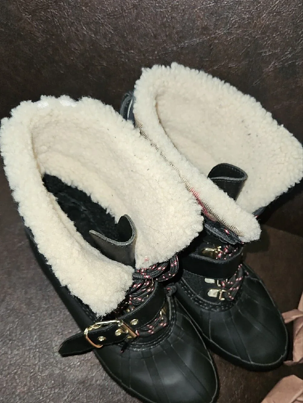 Burberry Black Sherpa-Lined Winter Duck Boots